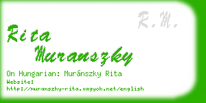 rita muranszky business card